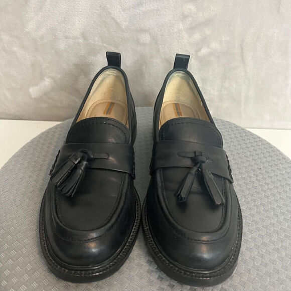 Sam Edelman Caylia Loafer Womens 8.5 M Black Leather Tassel Slip On Shoes Y2K - Picture 4 of 16